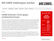 Tablet Screenshot of dielinke-aachen.de
